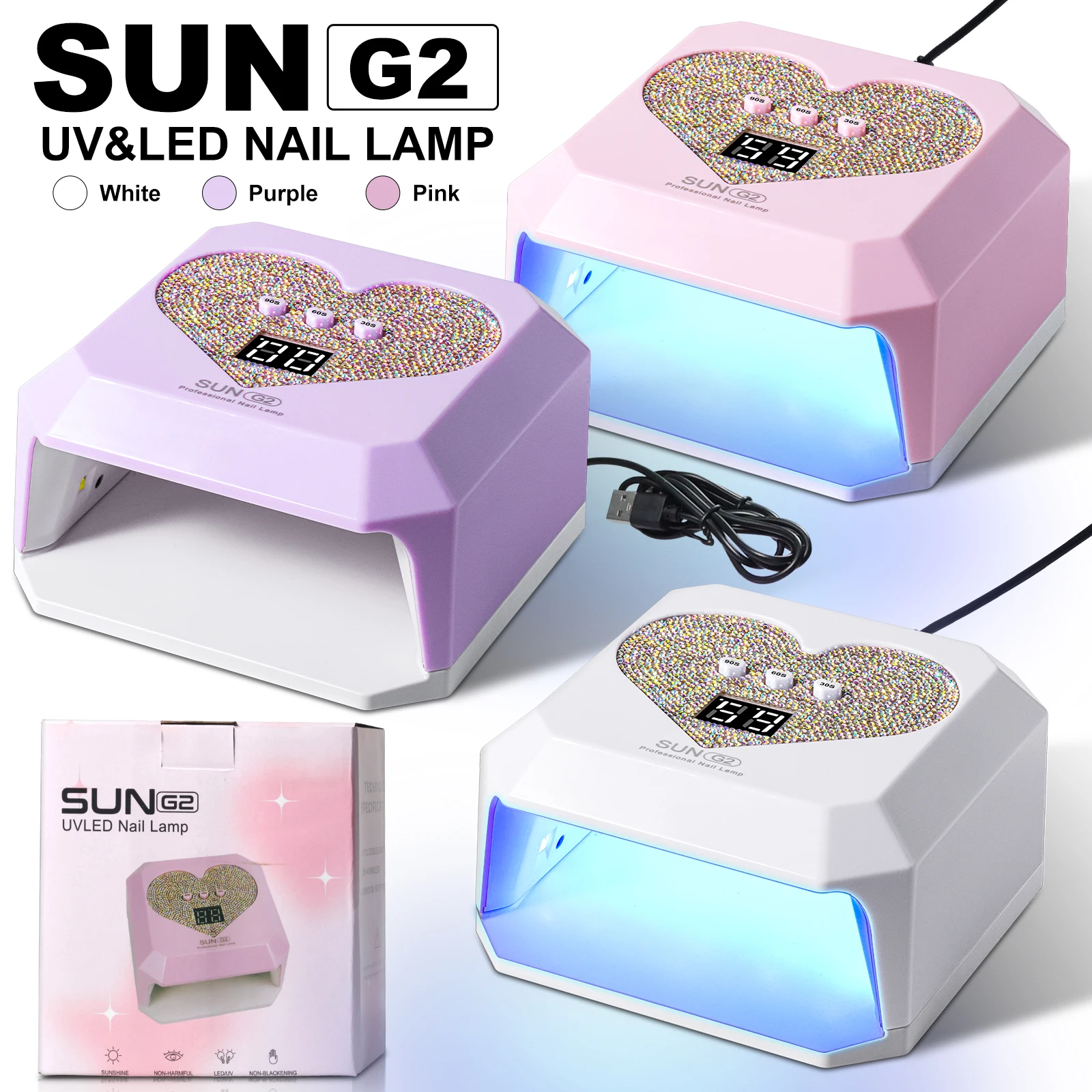 المحمولة مسمار مجفف مصباح الأشعة فوق البنفسجية ضوء للأظافر عيون حماية 21 المصابيح الأشعة فوق البنفسجية مصباح ل هلام طلاء الأظافر علاج مجفف المنزل صالون أداة USB #1