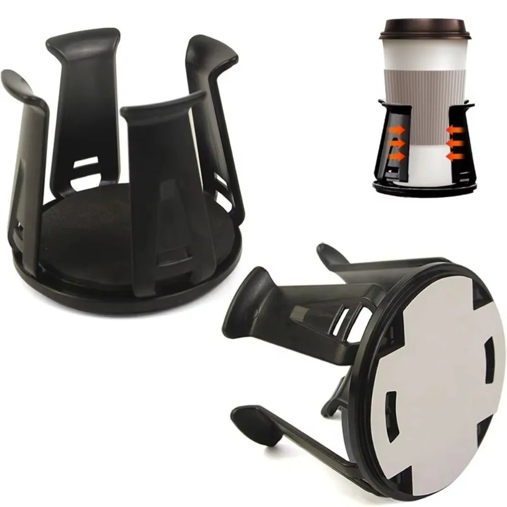 

New Black Car Beverage Holder Multifunction Fixed Shelf Cup Storage Rack Sturdy Drink Rack Car Interior