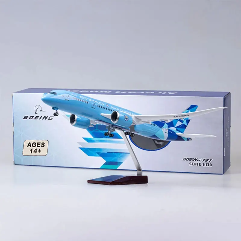 The B787 series aircraft replicates the aircraft 1/130 scale 47CM resin cast aircraft Model Plane with Stand for Aviation Enthus