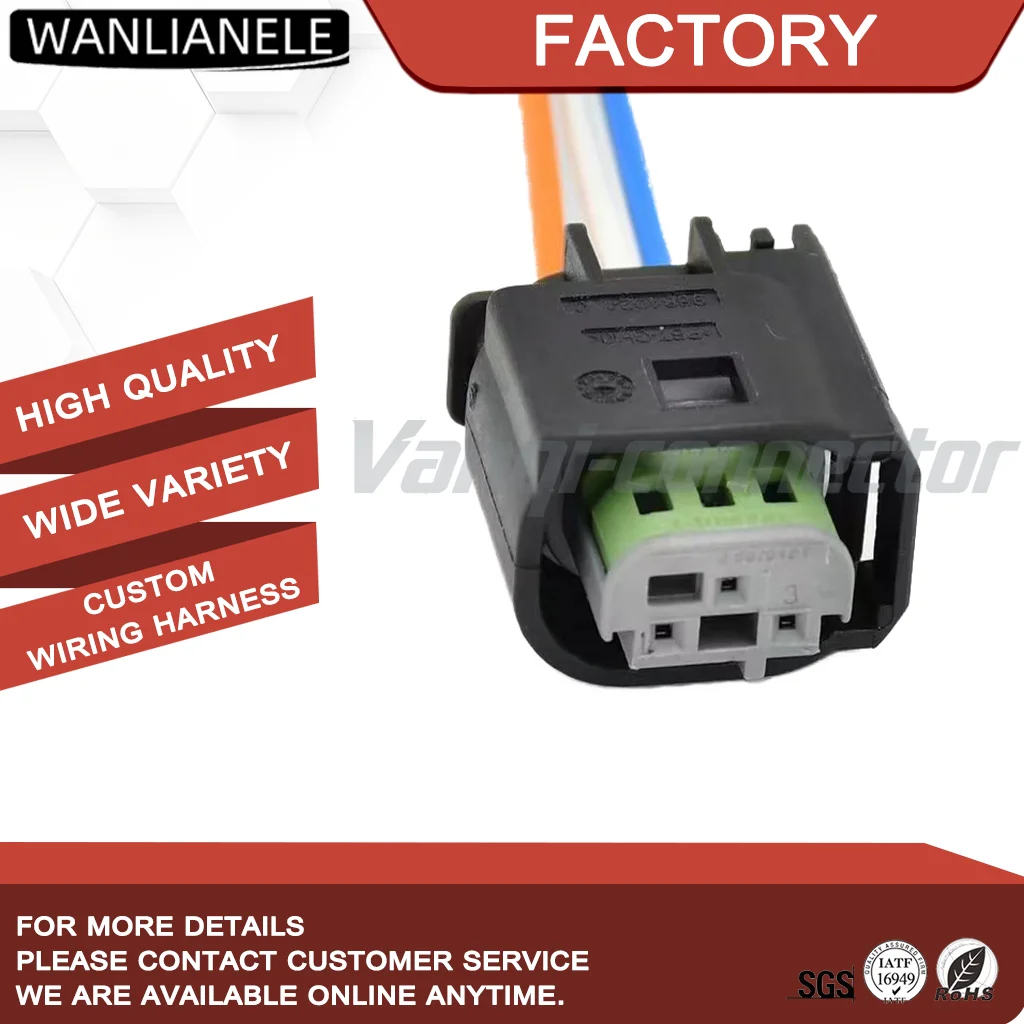 50set 2-967642-1 3Pin 6.2mm Pitch Sealed Automotive Connector Female Housing Gray 2Row Car Wiring Plug