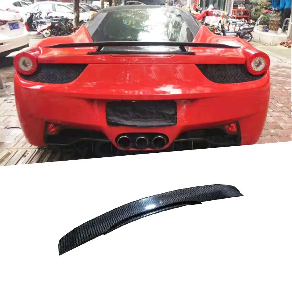 

Carbon Fiber Rear Trunk Lip Spoiler For Ferrari 458 Italia Spider Base Coupe Convertible 2011-2013 Car Styling FRP