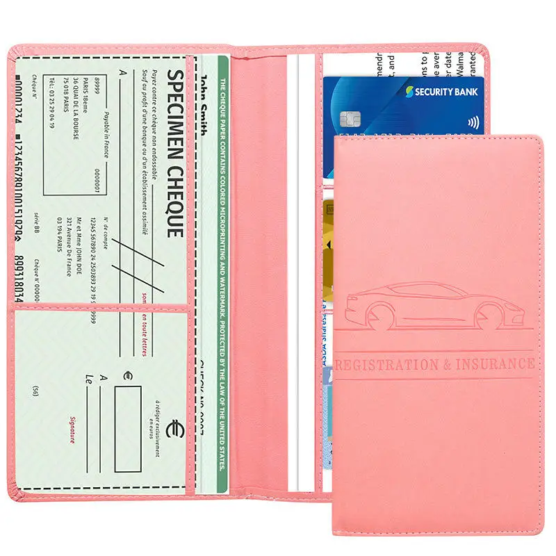 

Car Registration Insurance Holder Driving License Cover Leather Auto Documents Drivers License Storage Bag Credit Card Holder