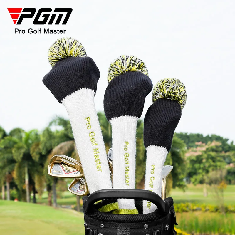 

PGM Golf Club Head Cover Knitted Universal Wooden Club Head Cover Embroidered Protective Cover