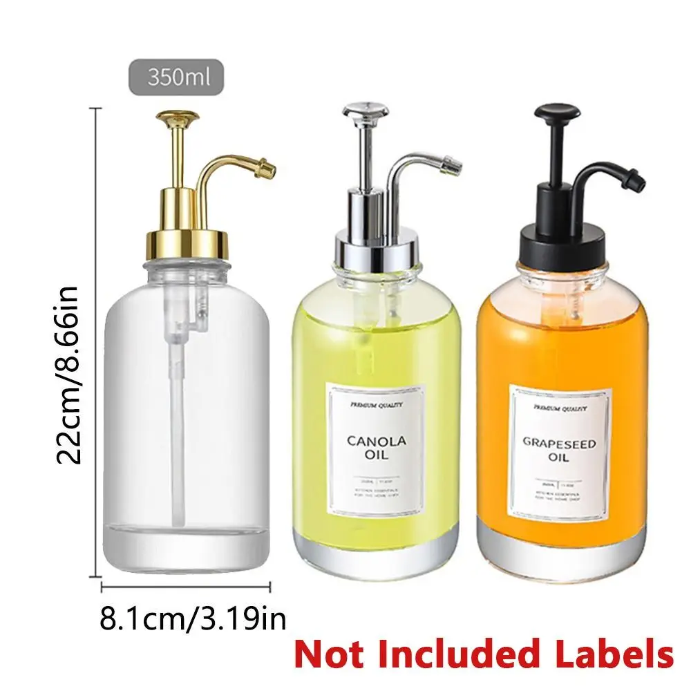 Precise Dispensing 16 Oz Coffee Syrup Dispenser Clear Glass Upgraded Pump Hand Soap Dispenser Portable Fillable