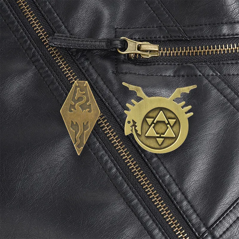 Ouroboros Dragon Totem Enamel Pin Vintage Bronze Hexagram Brooch for Fantasy Lovers Denim Jacket Backpack Hat Daily Wear Gift