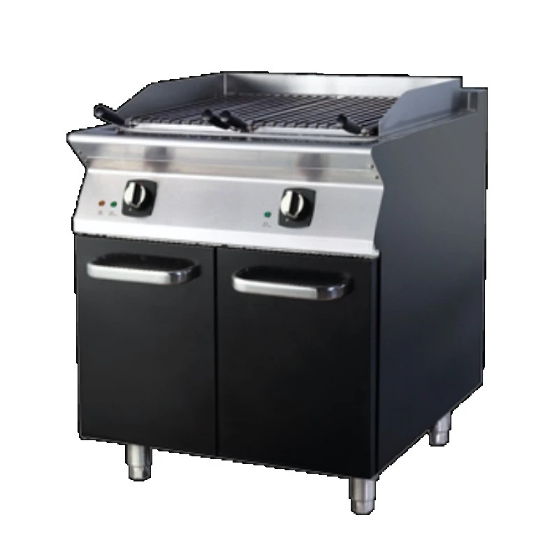 

Electric barbecue grill with cabinet 750 commercial western food stove barbecue equipment volcanic stone