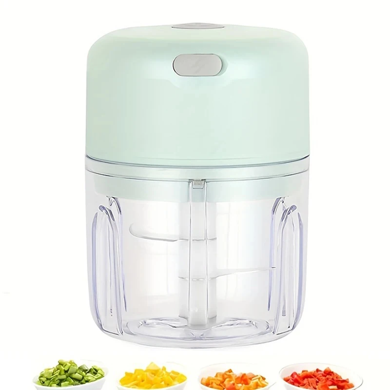 2026 Mini Processador de Alimentos Recarregável 250ml, Durável e Robusto, Ideal para Triturar Alho, Pimenta, Cebola e Carne Picada