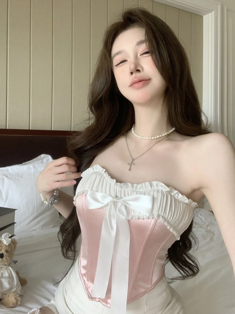 

Sweet Pure Desire Sle Knot Slim Fit Fibone Svel Top Women's Faion Trend ort Length Color Vest