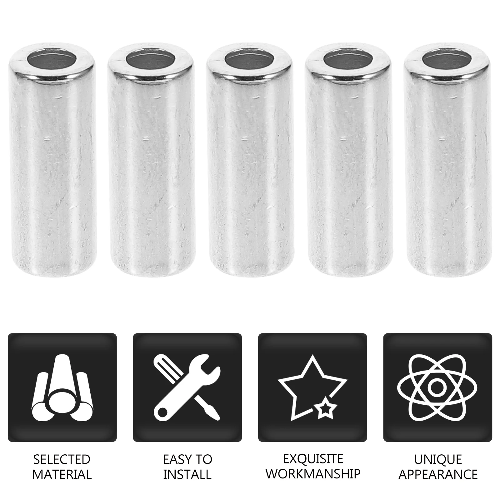 30 قطعة من حلقات معدنية لتثبيت الحبال، خرز أسطواني من السبائك لحاملات النباتات المعلقة وأكياس الحبال وأعمال الحرف اليدوية
