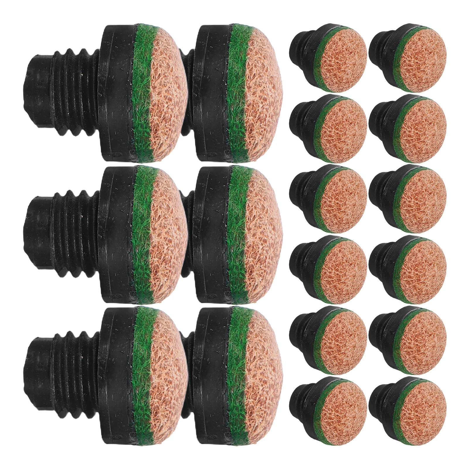

20Pcs Pool Cue Tips Durable Screw-on Replacement Threaded Snooker Pool Cue Tips Billiard Tip Threaded Tip Replacement