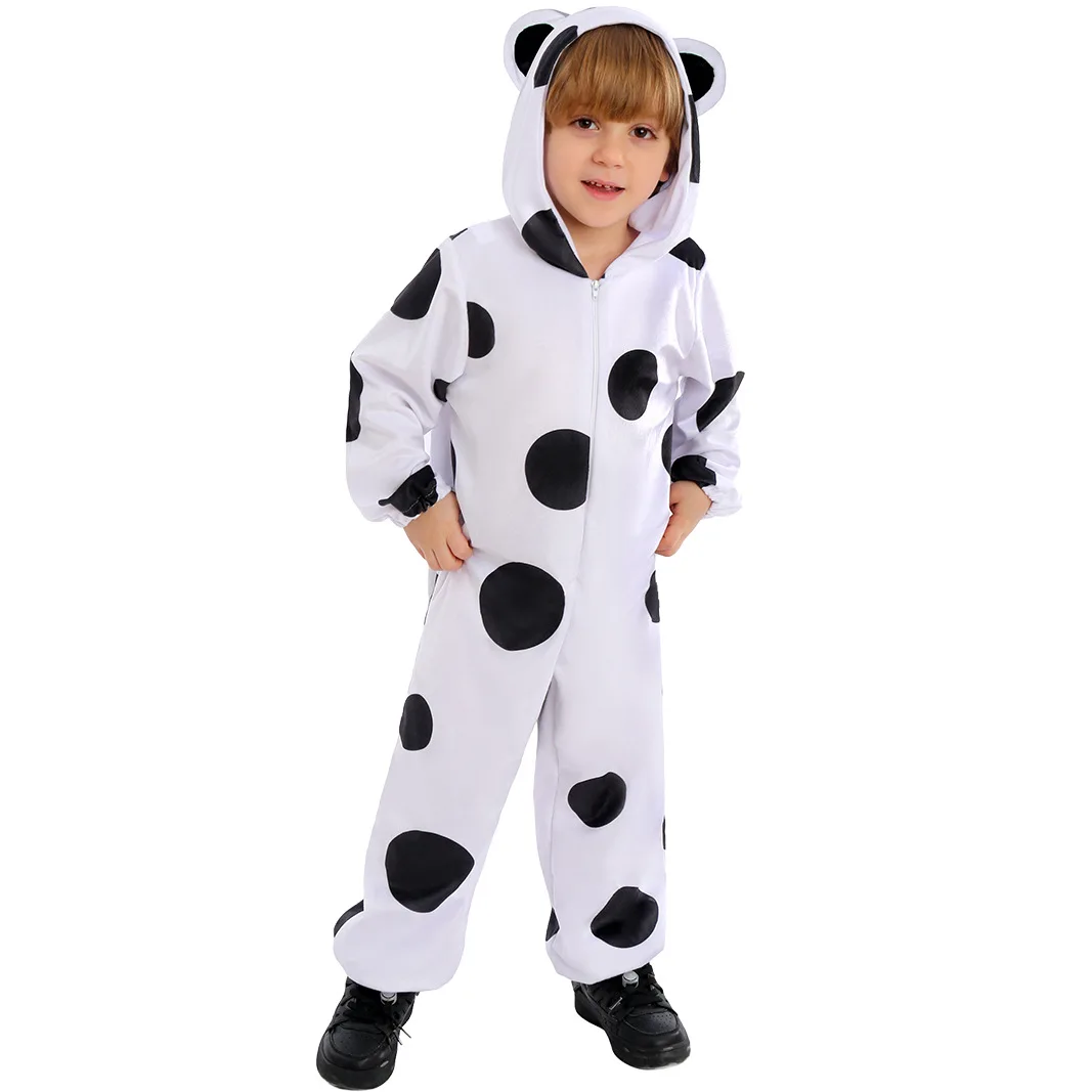 Disfraz de Panda para el Día de los niños, mono de Animal, lindo vestido de moda, disfraz de actuación, ropa de escenario blanca y negra