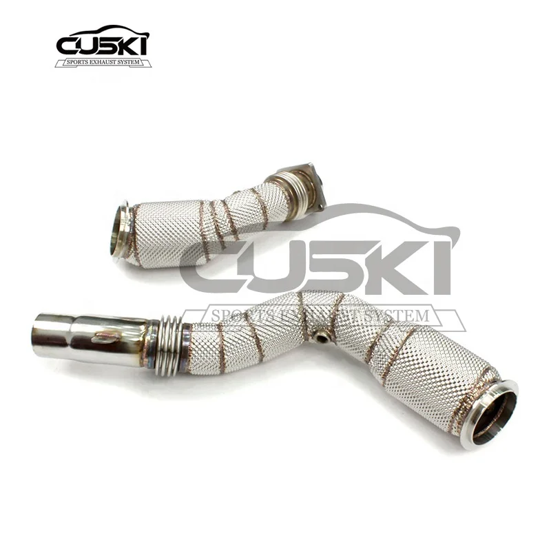 High Performance Exhaust Downpipe For BMW M3 M4 F80 F82 3.0T 2014-2022 quality Stainless Steel catted downpipe  Exhaust System