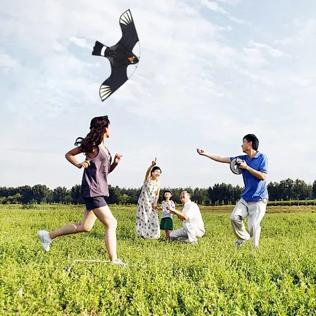 Repelente de aves de 1,2 m, emulación de cometa de águila, cometa de halcón volador, espantapájaros, repelente de aves para jardín, espantapájaros