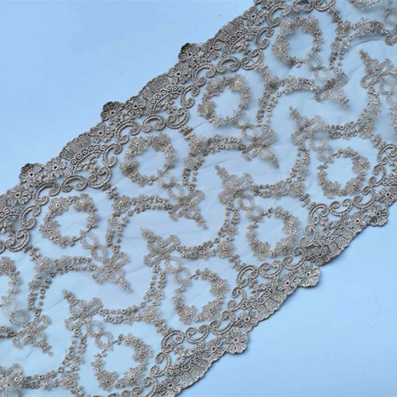 20Meters Embroidery Lace Trim Golden Two Tones Fabric For Skirt Hem Clothes Sewing Material DIY Apparel Dress Fabrics