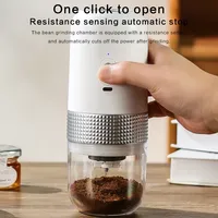 Rechargeable Mini Coffee Bean Grinder Electric Wireless Coffee Grinder for Home Kitchen Office
