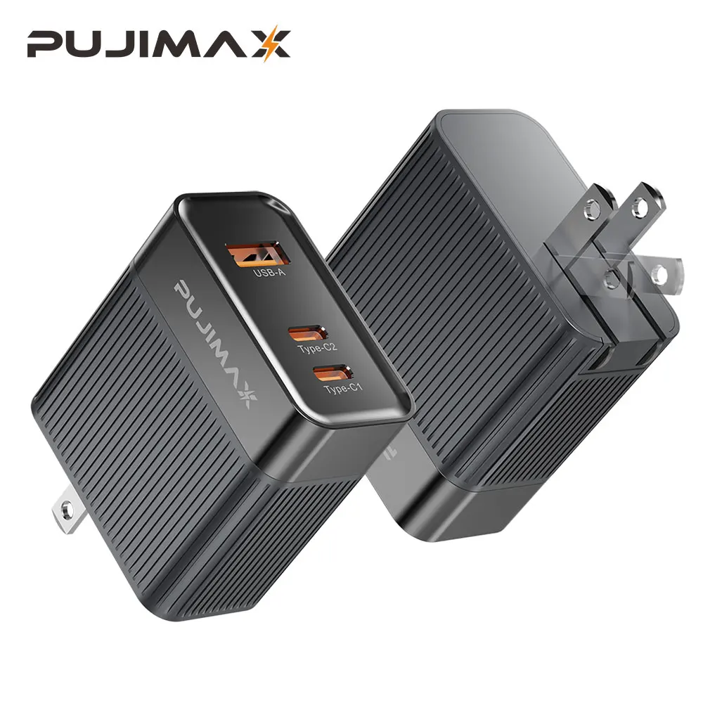 PUJIMAX 65W GaN USB Type C Charger For Macbook Air M1 M2 Tablet 65W PD Fast Charging For iPhone Xiaomi QC 3.0 Phone Charger