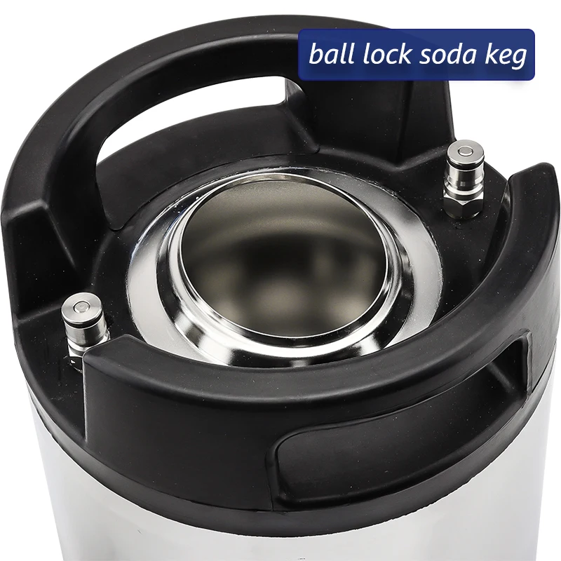 Brewery Soda Keg,10l kegerator Keg Corny(Cornelius) Style Draft Beer Kettle Container with Ball Lock Post,Rubber Handle & Bottom