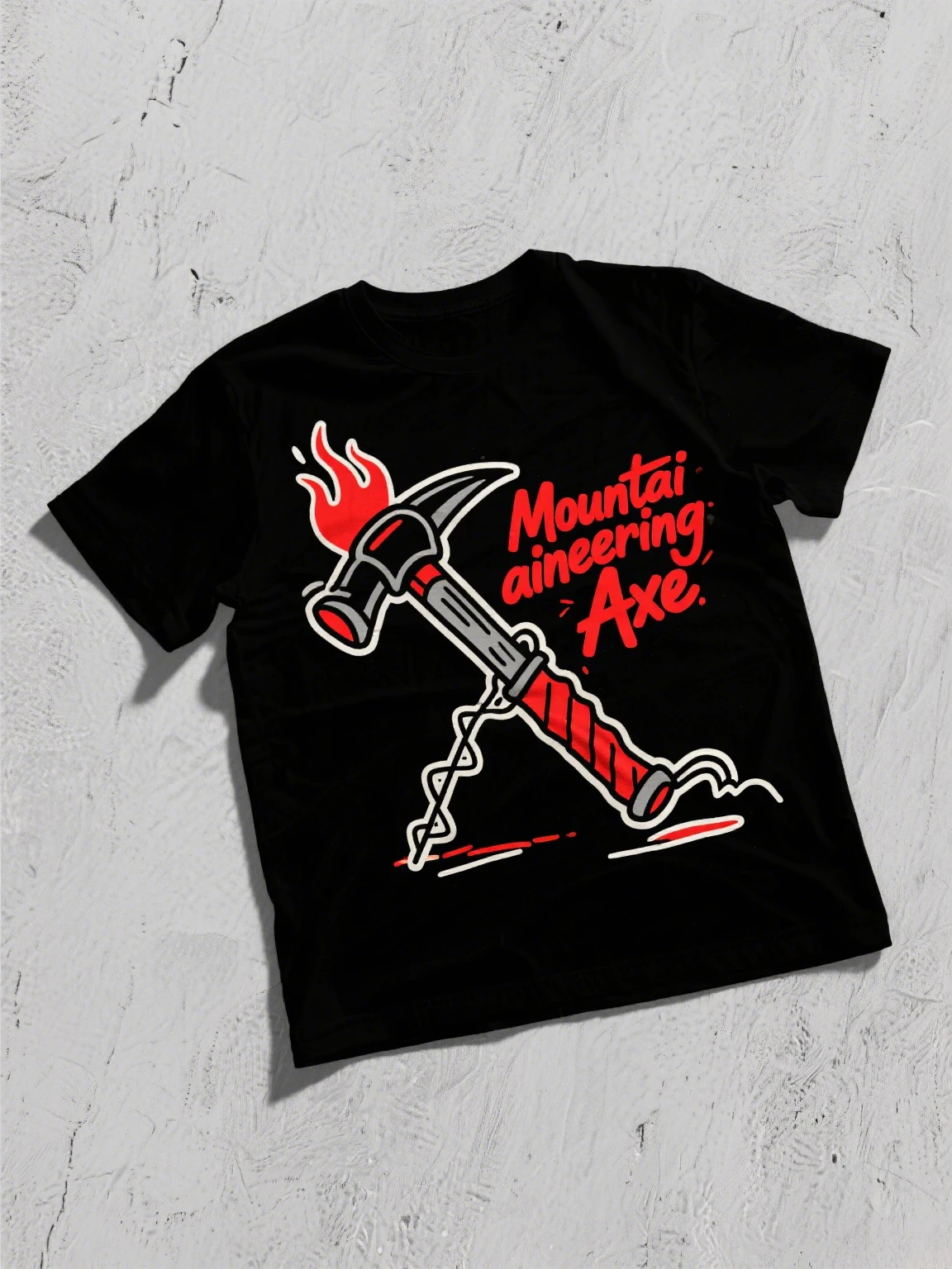 

Soft Cotton T - Shirt: Mountaineering Axe Graphic with A Dash of Adventure Flair Harajuku Gothic Print New Arrival Tee S-4XL