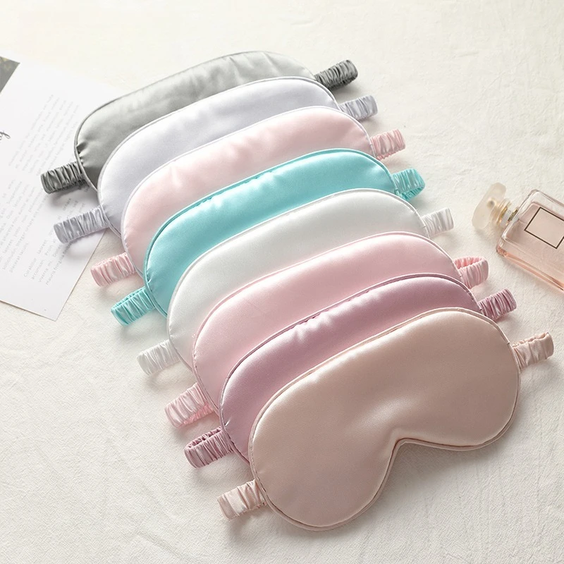 

1pc Imitated Silk Shading Eye Cover Comfortable Travel Relax Soft Eyeshade Sleep Night Mask Health Sleeping Shield Care Tools