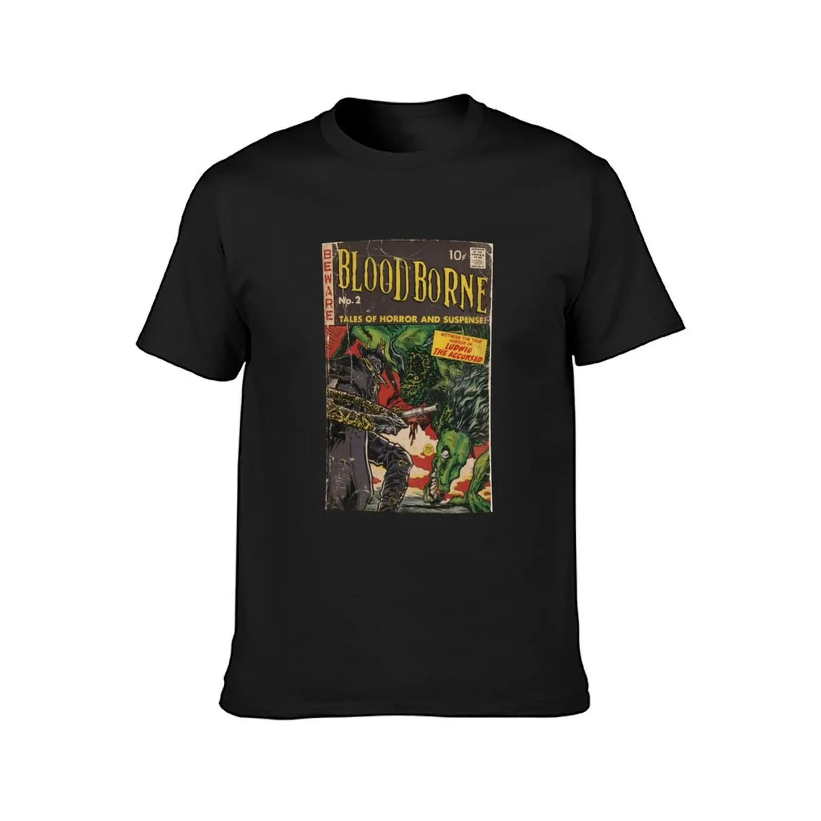 Bloodborne comic cover fan art Poster290 T-Shirt customs heavyweights plus size tops men clothes