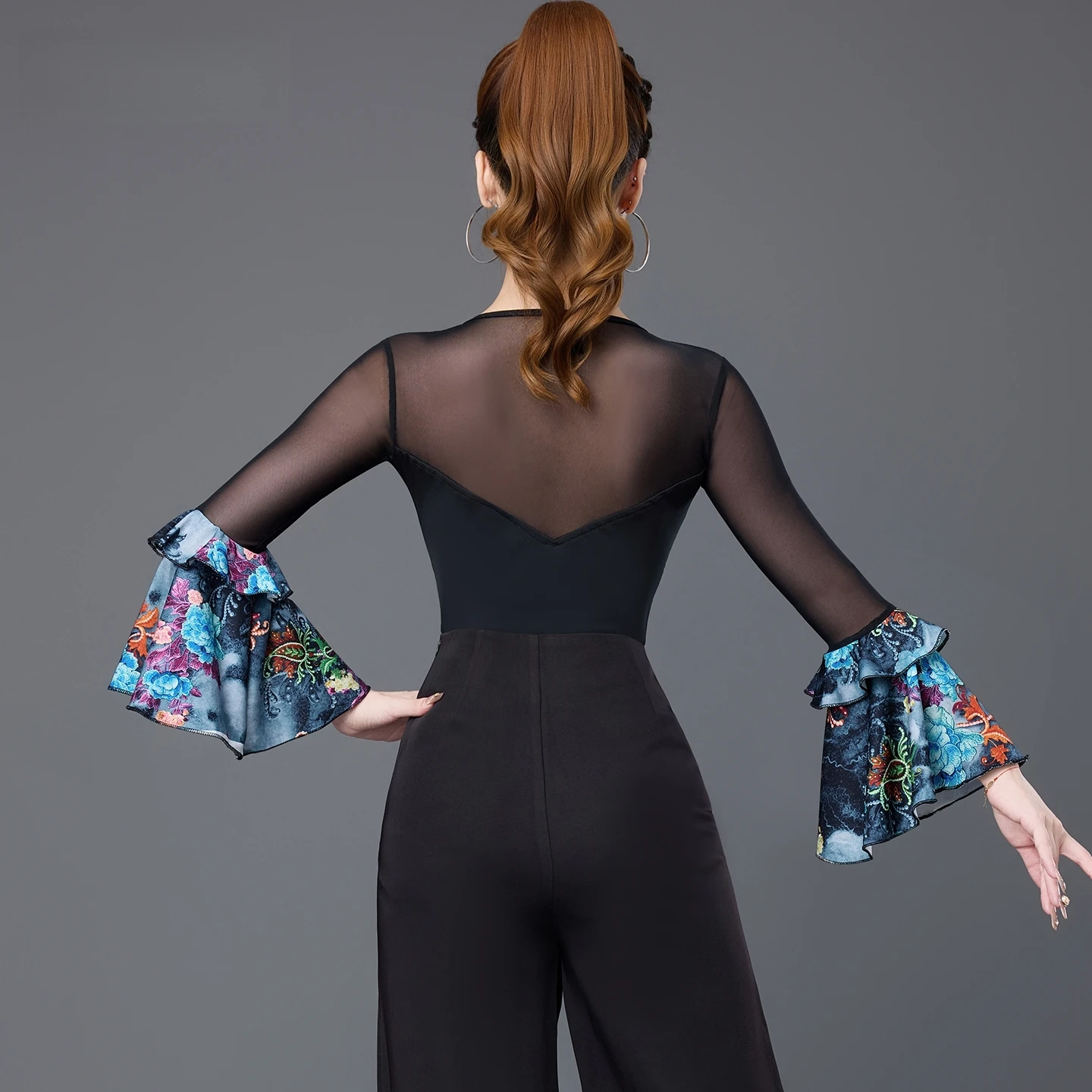 فستان الرقص الحديث البدلة أعلى بذلة أعلى فستان الرقص القياسي الوطني ممارسة الملابس أداء جديد أزياء الرقص اللاتينية #4