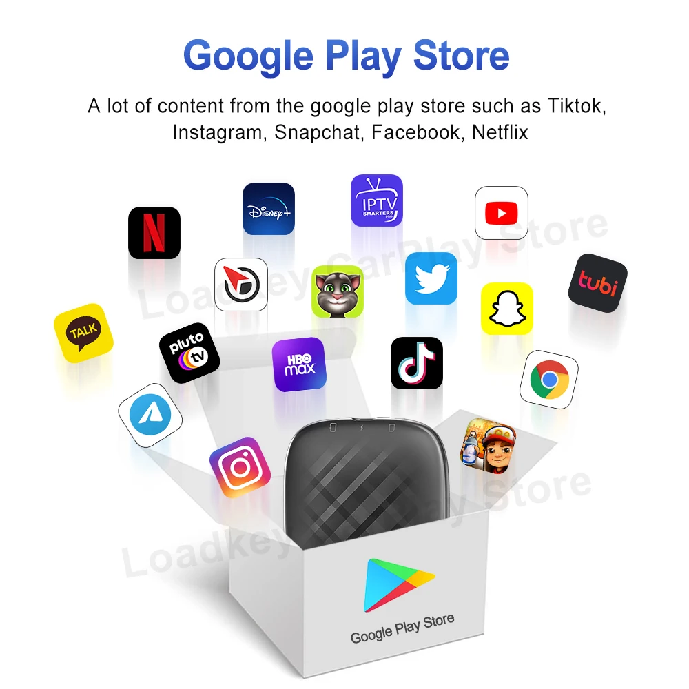 Carlinkit CarPlay Ai Box Wireless CarPlay Wireless Android Auto Android All in One Box For BMW VW KIA Benz 4+64G LTE Play store