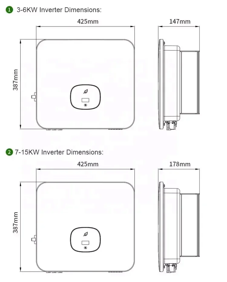 10000W Three Phase On Grid Solar Inverter Growatt Photovoltaic Inverter 10kW 3-Phase Grid Solar Inverter 2 MPPT MOD10KTL3-X