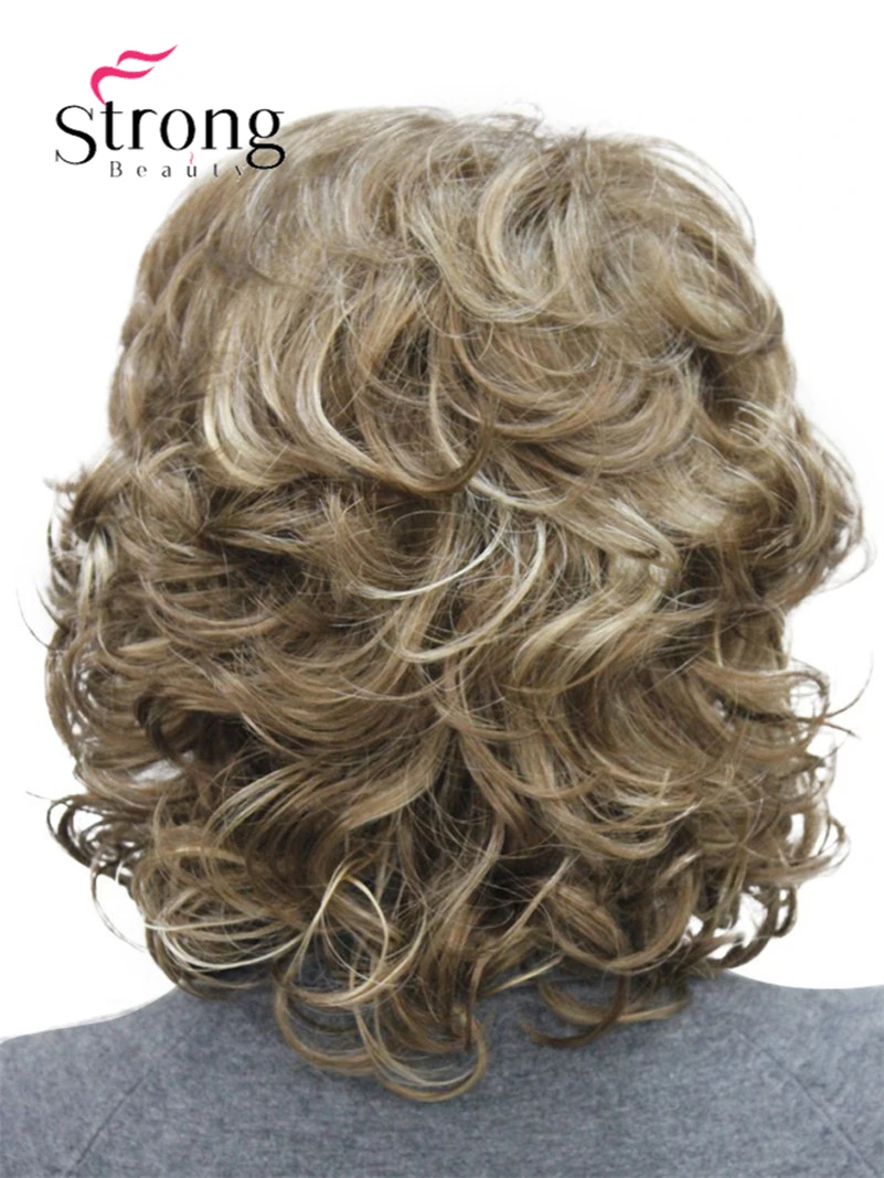 StrongBeauty Short Tousled Curls Brown,Auburn,Blonde Full Synthetic Wigs COLOUR CHOICES