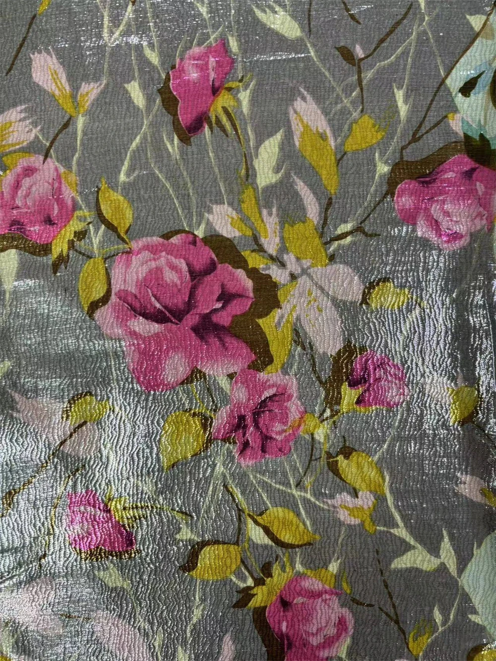 African Metal Silk Fabric High Quality Silk Fabric 5 Yards Dirac Nigerian Silk For Ladies Party Clothing