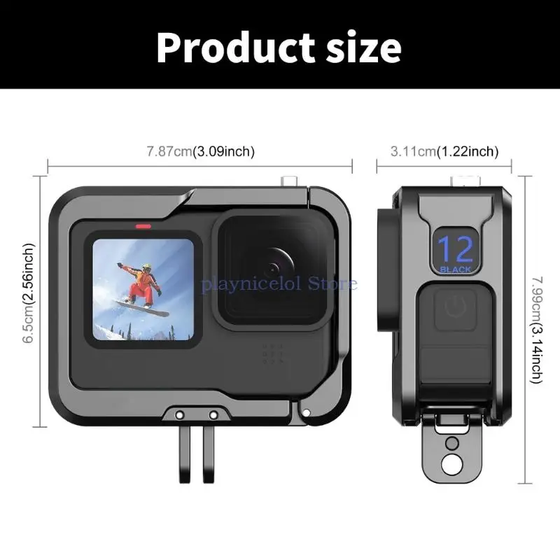 Защитный металлический каркас для экшн-камеры. Защитная рамка. Двойные крепления для холодной обуви, рассеивание тепла E8BA.