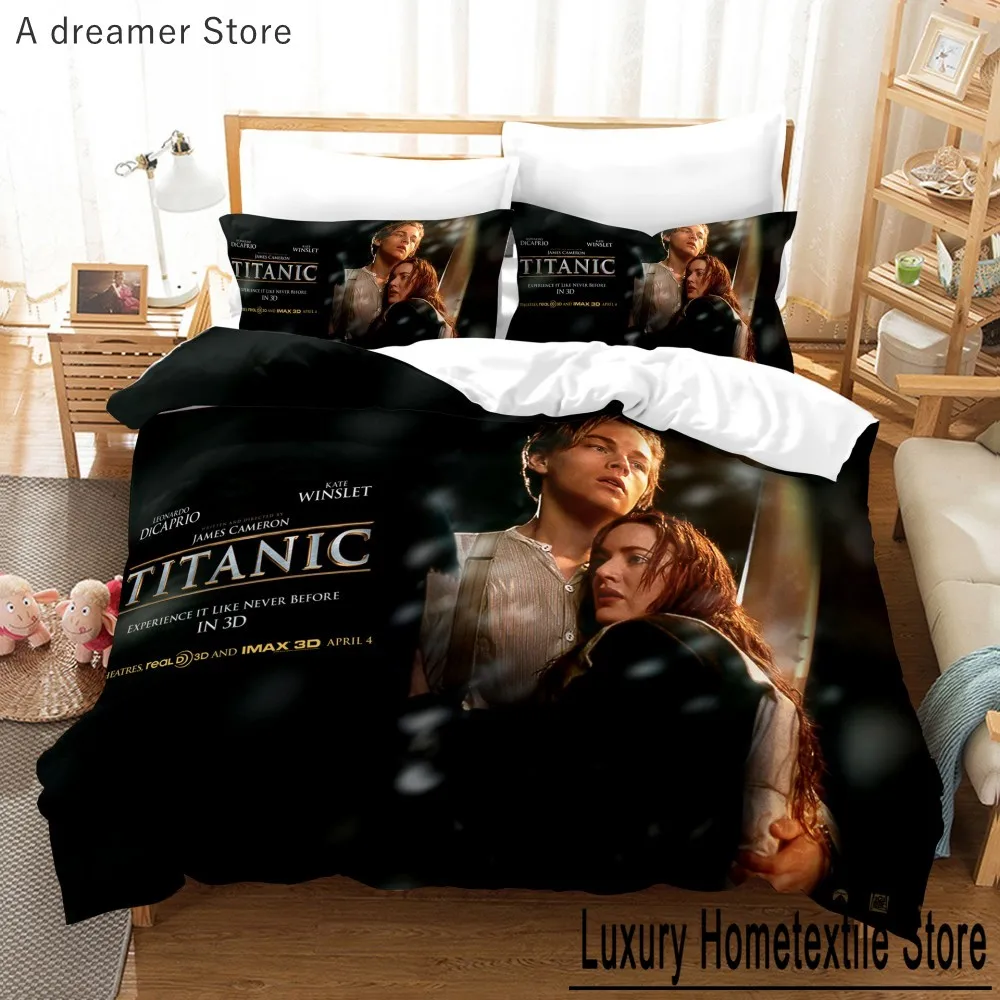 

Design Titanic Jack and Rose Bedding Set Romantic Lover Movies Duvet Cover Sets King Queen Twin Size Couple Gift Bedclothes