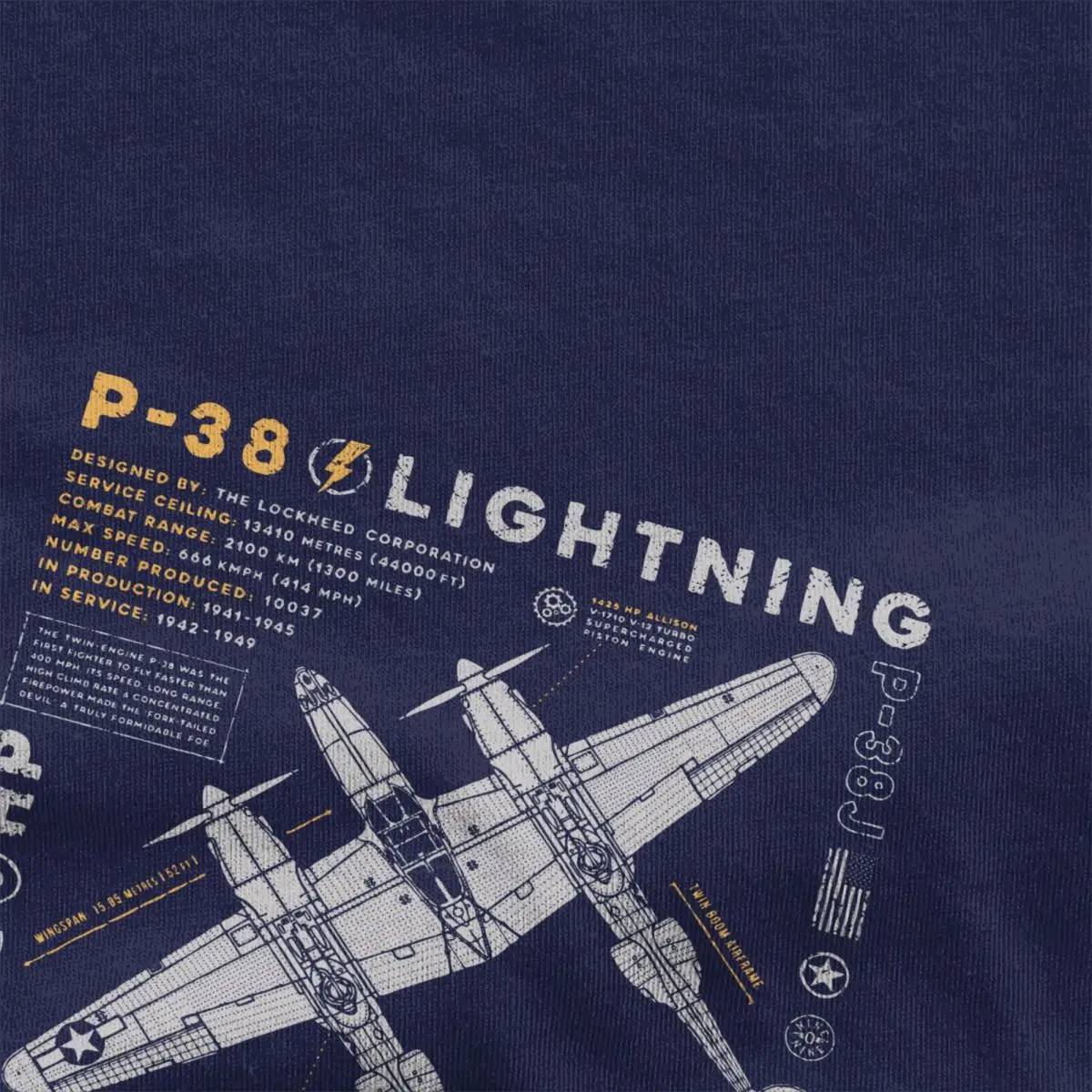 P-38 Airplane Spitfire Retro Pilot T Shirt Men\'s 100% Cotton Funny T-Shirt O Neck Tee Shirt Short Sleeve Clothes Printing