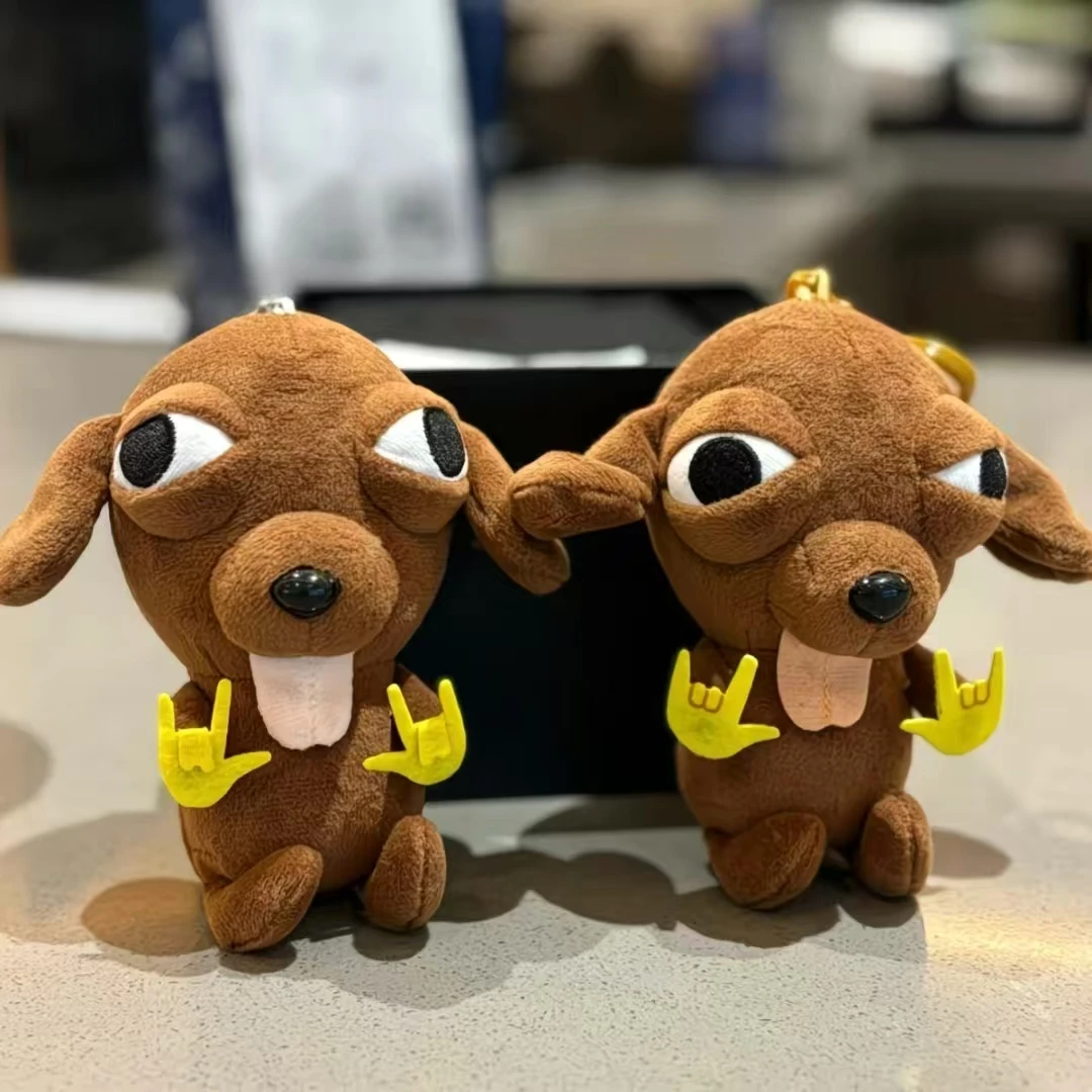 New Cartoon Mutant Chihuahua Puppy Plush Pendant Facial Expression Package Sand Sculpture Funny emoticon Toys Pendant keychain