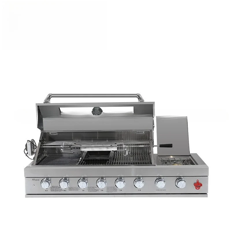#European and American courtyard garden barbecue grill portable barbecue grill stainless steel embedded outdoor gas barbecue gri