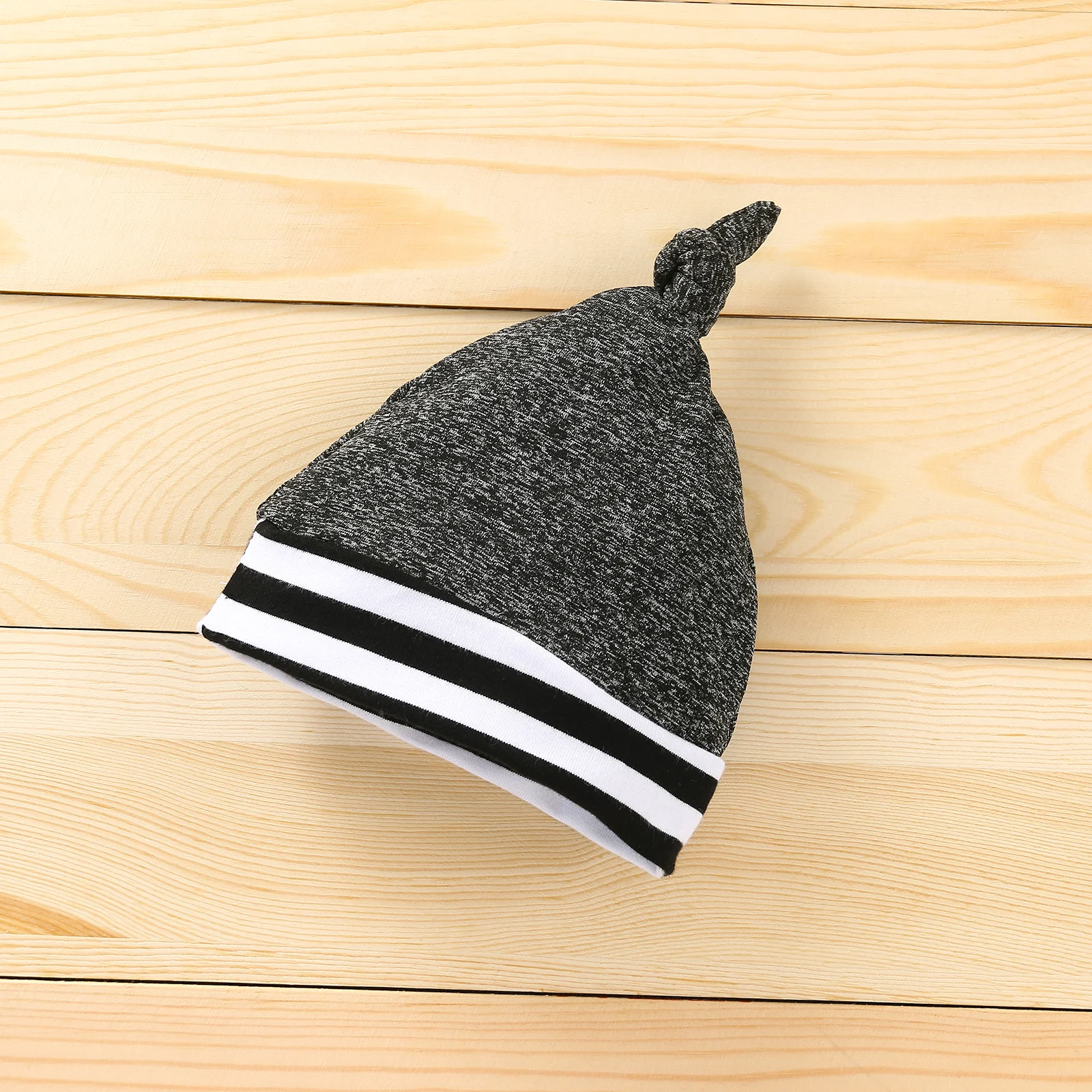 3 Pcs Infant Everyday Wear Baby Animal Print Short Sleeve Bodysuit Solid Color Leggings Beanie Hat Set for Newborns image 4