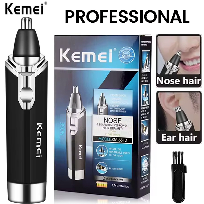  Kemei professional nose hair trimmer beard trimer mens eyebrow nose trimmer for nose and ear cleaner hair removal machine 