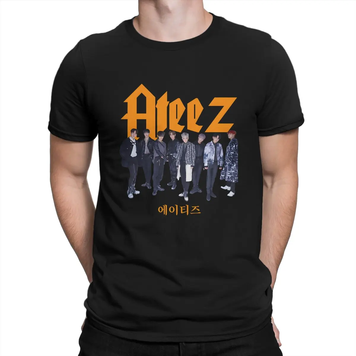 Ateez Men's TShirt Rock Individuality T Shirt Original Sweatshirts New Trend