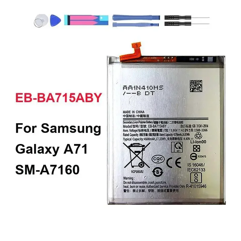 Mobile Phone Battery Hardwearing 4500mAh EB-BA715ABY For Samsung Galaxy A71 SM-A7160 Good Low-Temperature Performance
