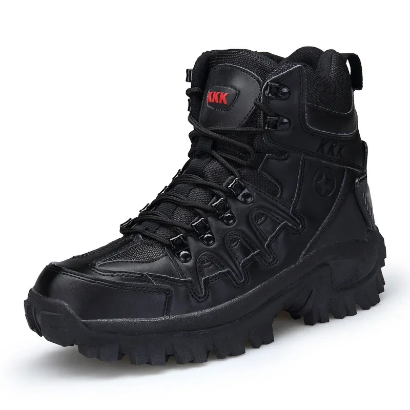 Men's Outdoor Boots Combat Mens Desert Ankle Boots Men Tactical Boot Male Winter Shoes Men Work Safety Shoes Big Size 39-46