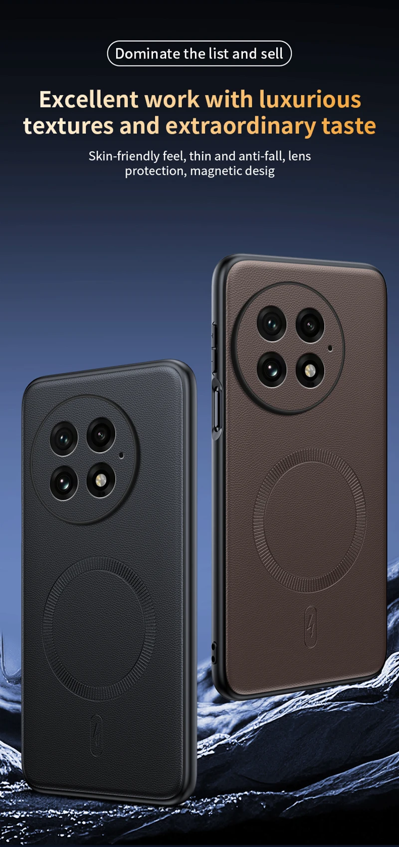 Für Oneplus 13 Hülle Magnetische Leder-Schutzhülle Für Oneplus 13 Hochwertige Anti-Fingerabdruck Rutschfeste PC+TPU – Detail 5
