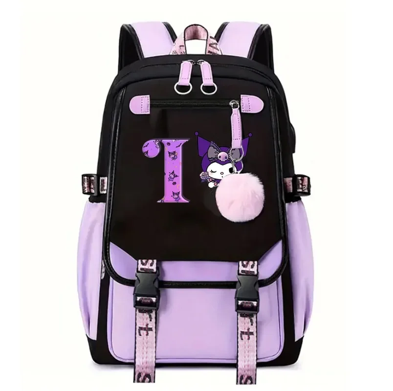 Kuromi Backpacks Anime Sanrio Oxford Outdoors Schoolbags Kids Students Knapsacks Large Capacity Shoulders Bags Boys Girls Gift