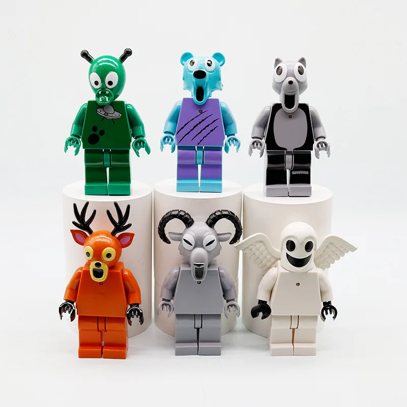 Neue 6 Stück 99 Nächte im Wald Figuren Figuren Figur Eule Ziege Wolf Hirsch 99 Nächte im Wald Figur Kunststoff Spielzeug Geschenk