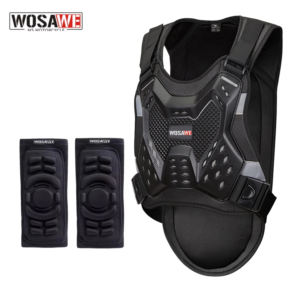 

WOSAWE Motorcycle Armor Jacket Moto Racing Gear Elastic Armor Vest Motocross Riding Off Road Bike Body Protection Clothing