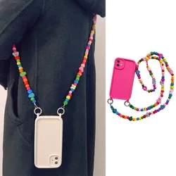 Wood Crossbody Necklace Lanyard Phone Case For iPhone 17 Air 15 16 14 12 11 13 Pro Max Plus XR X XS Soft Silicone Cover