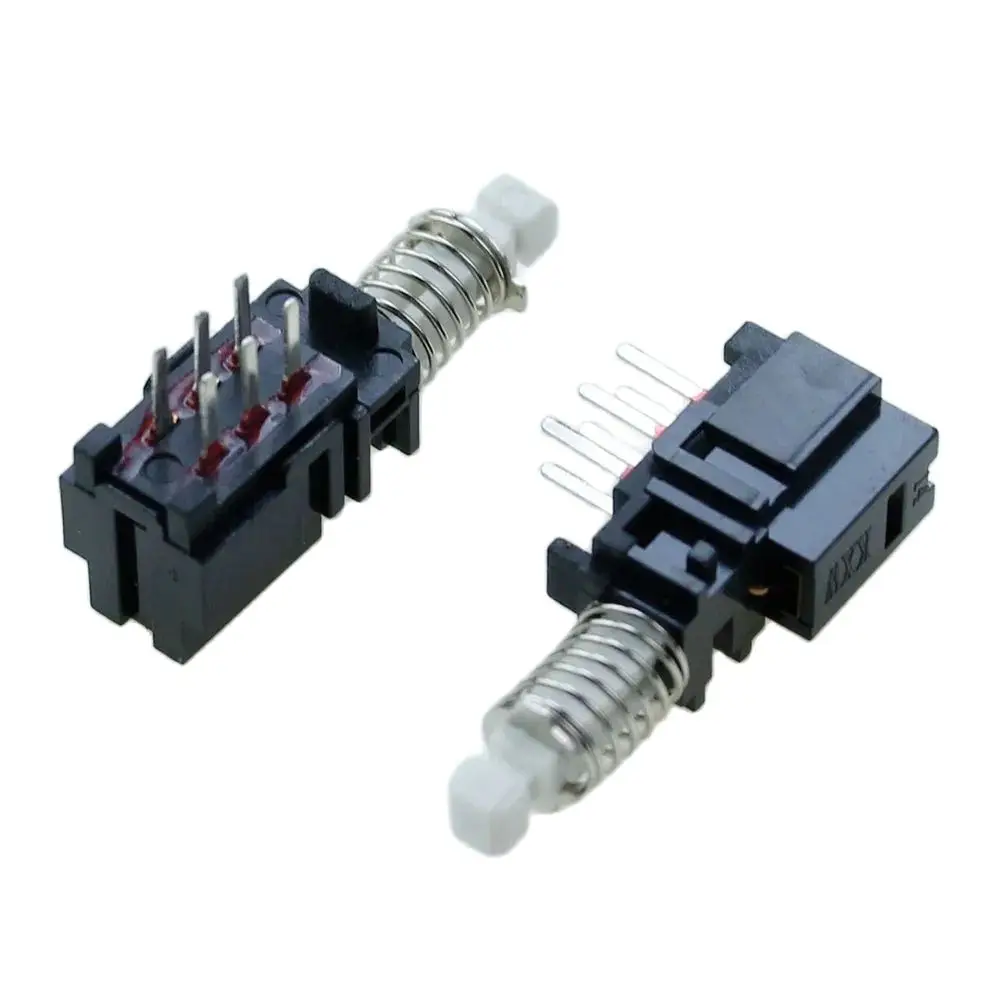 Botão chave reto preto de travamento automático do poder, chaves dobro do interruptor da linha, 6 Pin, 12 Pin, 18Pin, PS-909C, 22D0, 1Pc