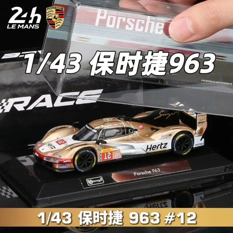 

Bburago 1:43 Porsche 963 Le Mans 24 Hours Racing Sports Alloy Car Model Ideal for Car Enthusiasts and a Wonderful Gift