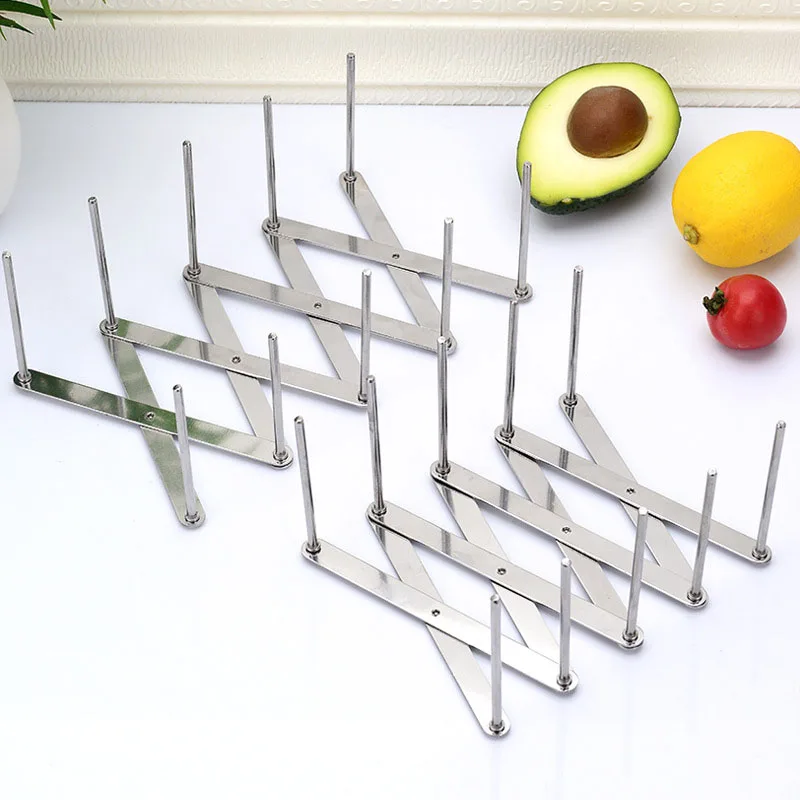 Piatto piatto Organizer Rack coperchio pentola supporto stoviglie asciugatura vassoio portaoggetti piatti regolabili supporto resto accessori da cucina