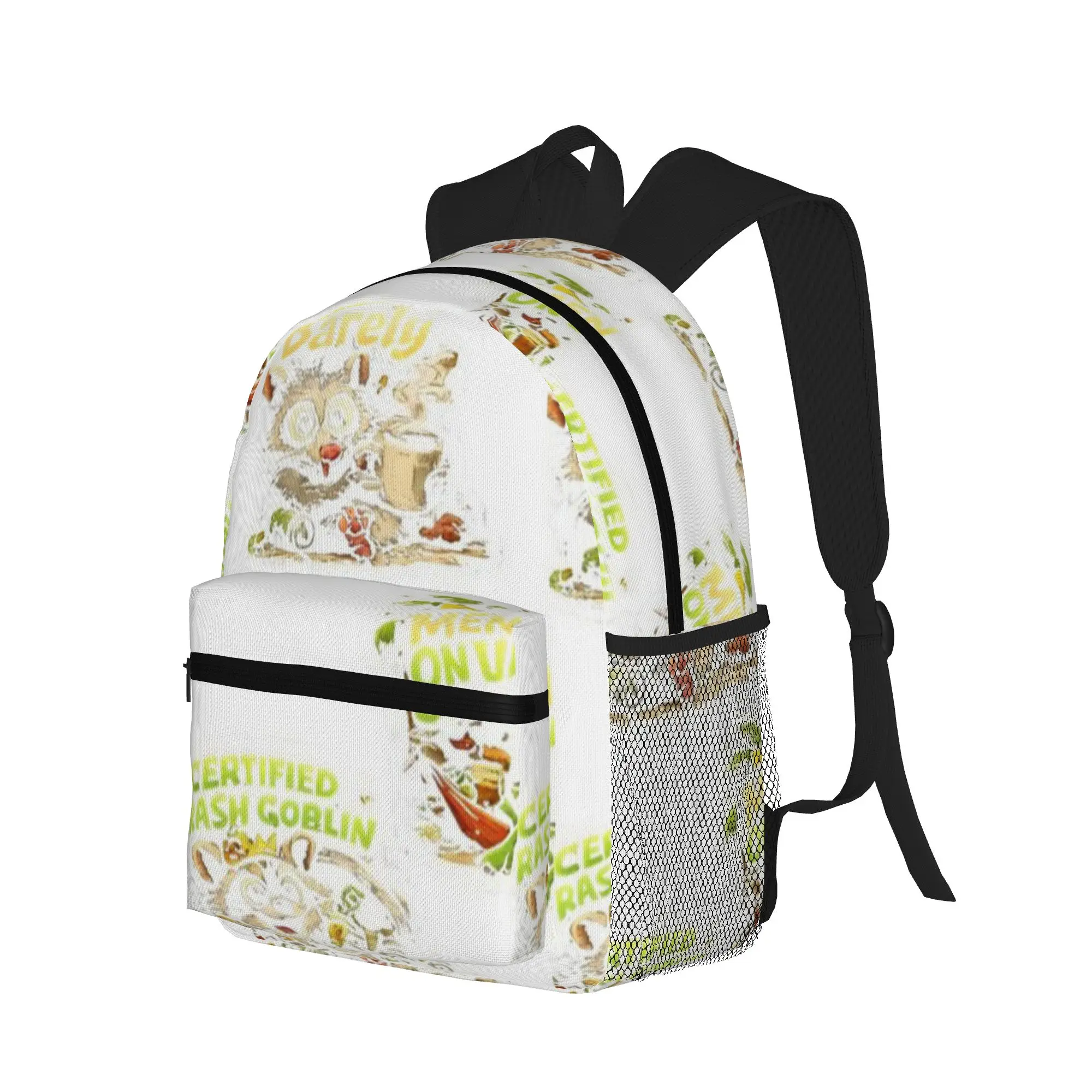 Cute Chaotic Forest Critters Stickers Classic T-Shirt  Casual Backpack for Students and Adults Man backpack