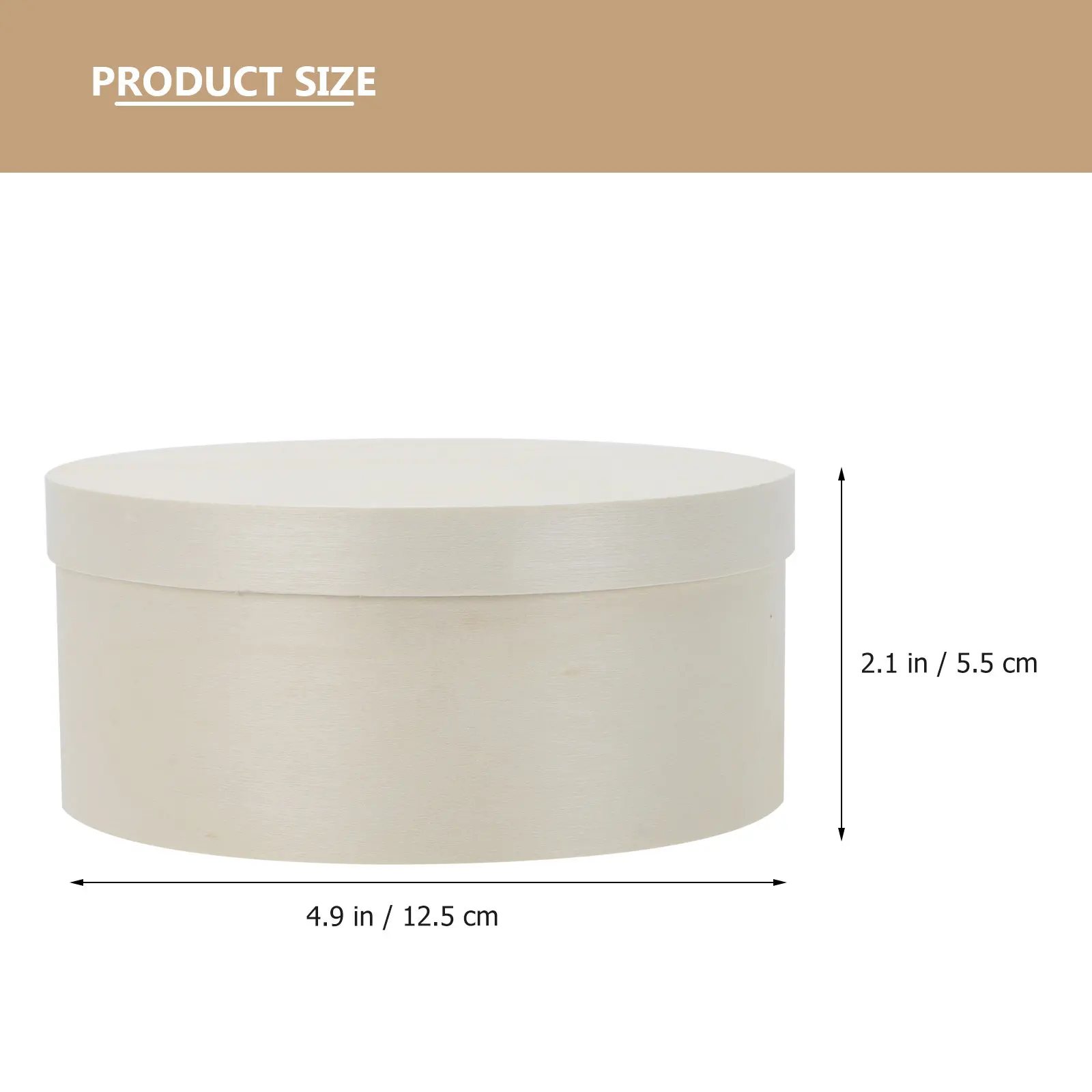 2Pcs Cake Packing Box Natural Wood Round Packaging Box Food Container Suitable for Cheesecake Chiffon Basque Dessert Storage
