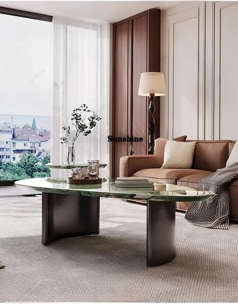 

Italian light luxury high-end small apartment household coffee table sofa edge tableTJ